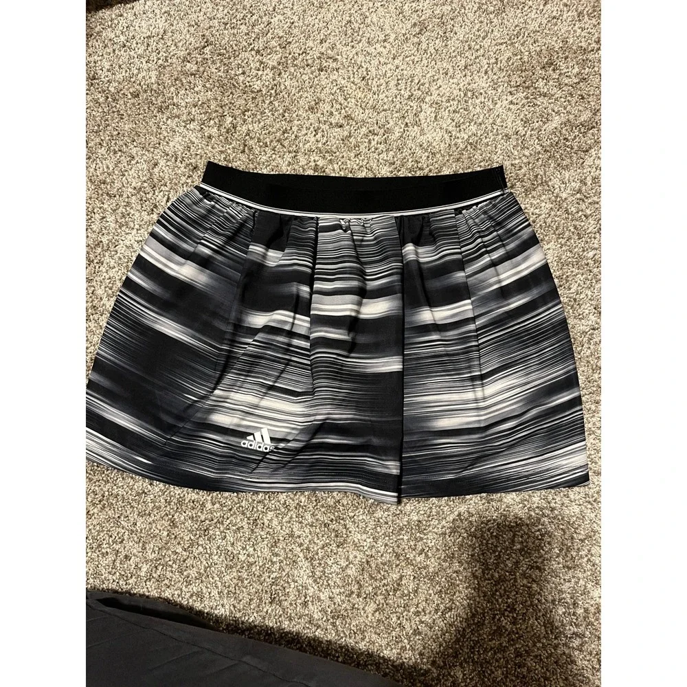 Adidas Youth Response Tennis Set Tank Top Skort Black White Grey XL 14-15